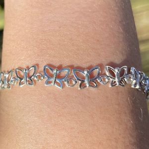 Sterling silver butterfly bracelet